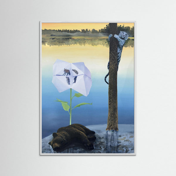 Tiger och björn - Fine Art Print