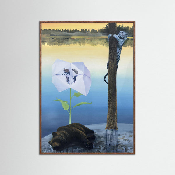 Tiger och björn - Fine Art Print