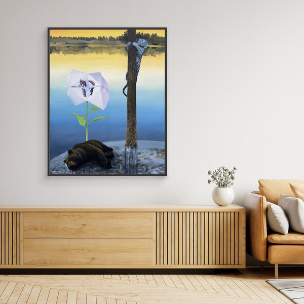 Canvas print - Tiger och björn