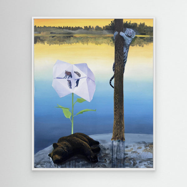 Canvas print - Tiger och björn