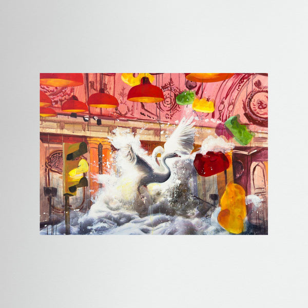 Fine Art Print- En värld av svanar 7