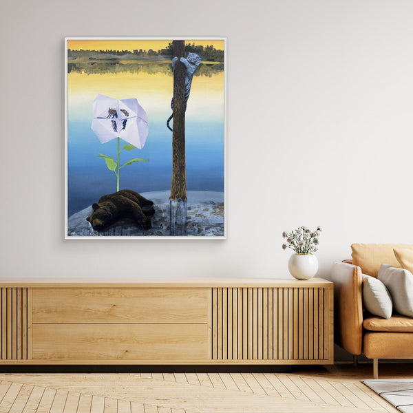 Canvas print - Tiger och björn