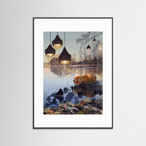 Fine Art Print  - Tiger och docka
